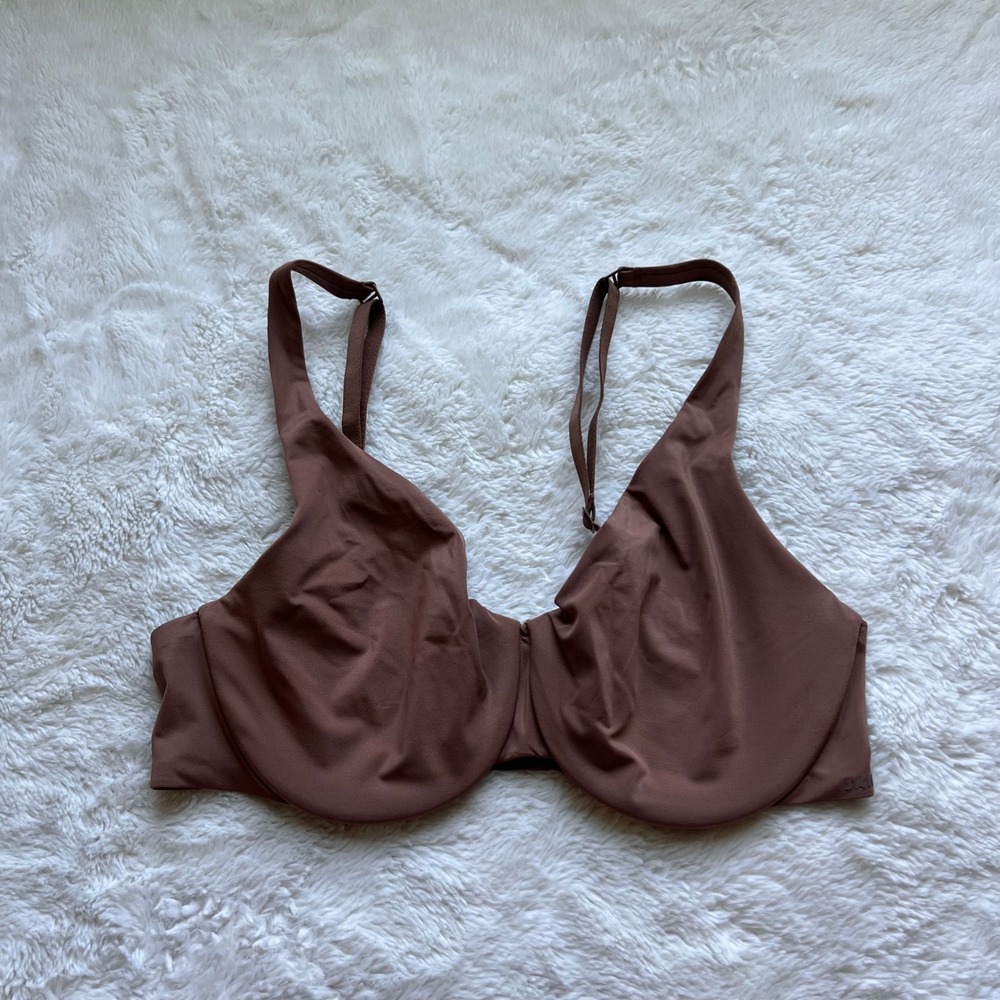 Skims Fits Everybody Full Cup Underwire Bra 34C Cocoa Brown FL-FUL-6416W NWOT
